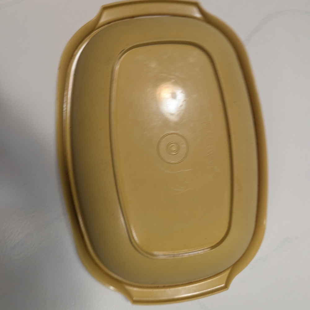 Vintage Tupperware Harvest Gold Microwave Steamer 3 Piece - Picture 7 of 8